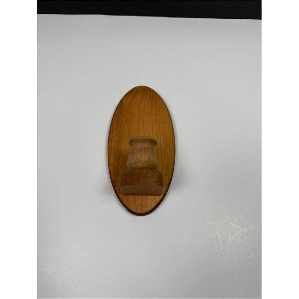 Vintage Mid Century Modern Teak Wall Candle Hold Scandinavian Style Wood Sconce